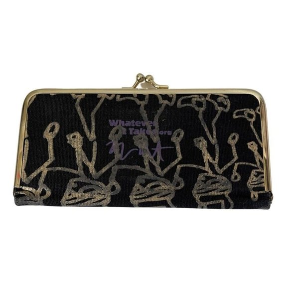WHATEVER IT TAKES.ORG Kanye West Art Work Kiss Clasp Wallet Organizer Black - Picture 2 of 12